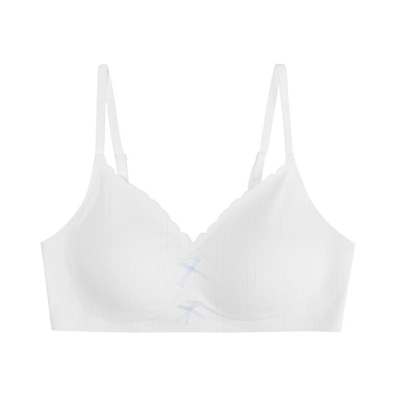 裸感无痕舒适内衣女小胸聚拢显大无钢圈日系甜美薄款蝴蝶结文胸罩|undefined