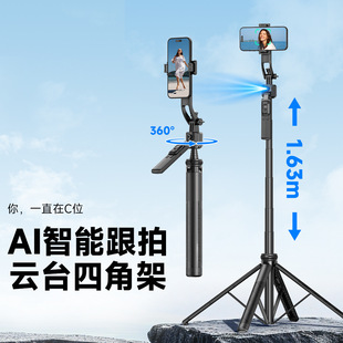 C17 gimbal full-automatic follow-up artifact anti-shake selfie stick AI face following stabilizer floor mobile phone holder