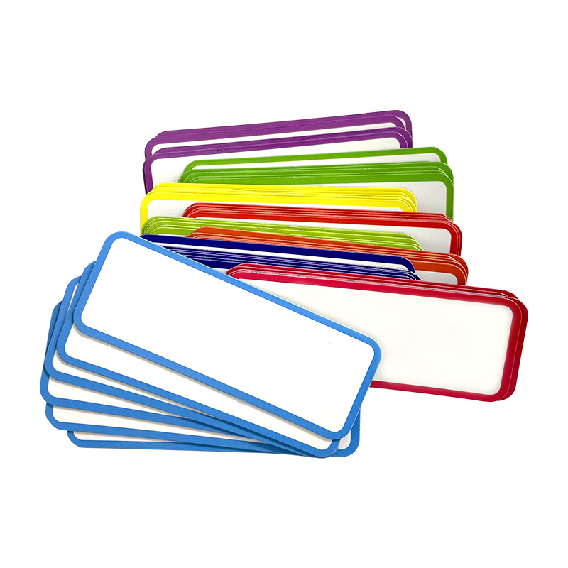 Pegatinas de nombre magnéticas creativas de dibujos animados pizarra puede escribir pegatinas de nevera etiquetas de estante pegatinas notas pegatinas de nombre al por mayor