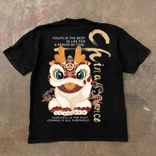 一线尾货剪标清仓专柜撤回加肥加大码重磅纯棉圆领短袖t恤