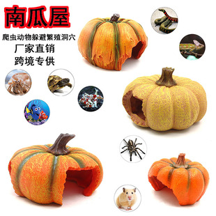 Lizard Hermit Crab Hexagonal Shrimp Fish Hamster Tortoise Breeding Avoidance Cave Fish Tank Landscape Halloween Pumpkin House