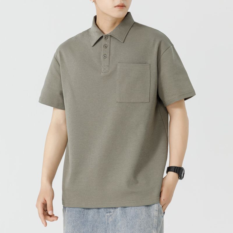 Danbaoni | Premium Polo Shirt Short Sleeve Men's 2026 Summer New Style Turn-Down Collar Pocket T-Shirt Fashionable Loose Top Danbaoni | Premium Polo Shirt Short Sleeve Men's 2026 Summer New Style Turn-Down Collar Pocket T-Shirt Fashionable Loose Top