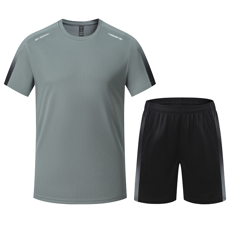 Traje de ropa deportiva Camiseta de manga corta de verano de secado rápido y transpirable Pantalones cortos de entrenamiento de baloncesto para correr por la mañana Ropa de gimnasio 680
