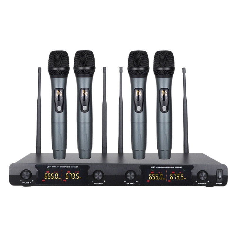 De uno a cuatro micrófono inalámbrico profesional KTV rendimiento hogar karaoke MICRÓFONO INALÁMBRICO micrófono U segmento