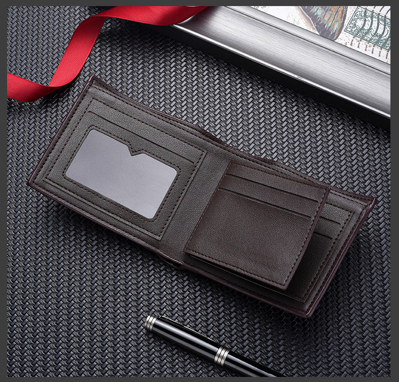 Men's Letter Pu Leather Open Small Wallets display picture 8