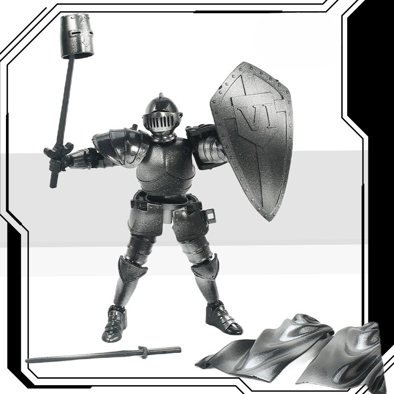 Muñecas de guerreros medievales multiarticulados transfronterizos, muñecas de armadura de doble forma de séptima generación al por mayor