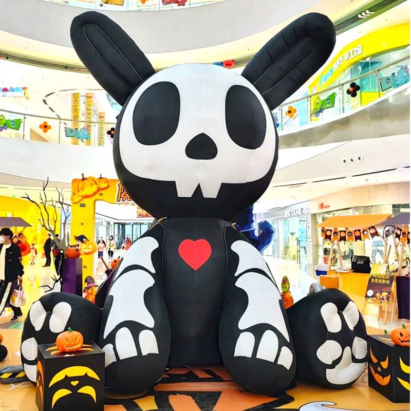 Decoración infláble de Halloween modelo de aire Chen luminoso calabaza gato de arco fantasma payaso pirata mano fantasma