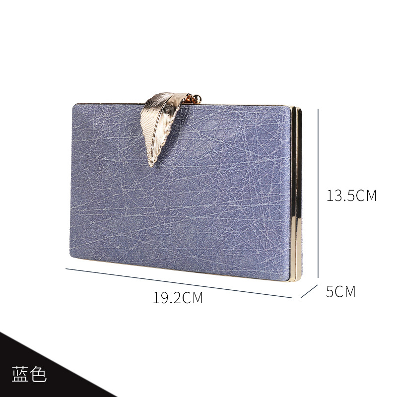 Bolsa de noche de hoja de moda transfronteriza europea y americana simple pu bolso de embrague bolso de mujer de alto sentido bolsa de banquete de fábrica Chaozhou