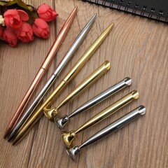 メーカー卸売りスポット金属台ペン台座ホテルフロントサインペン台座ロゴシルバー固定台座