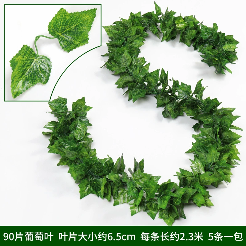 Artificial grape leaf vine garland, 30 cm plastic climbing ceiling decorative plant