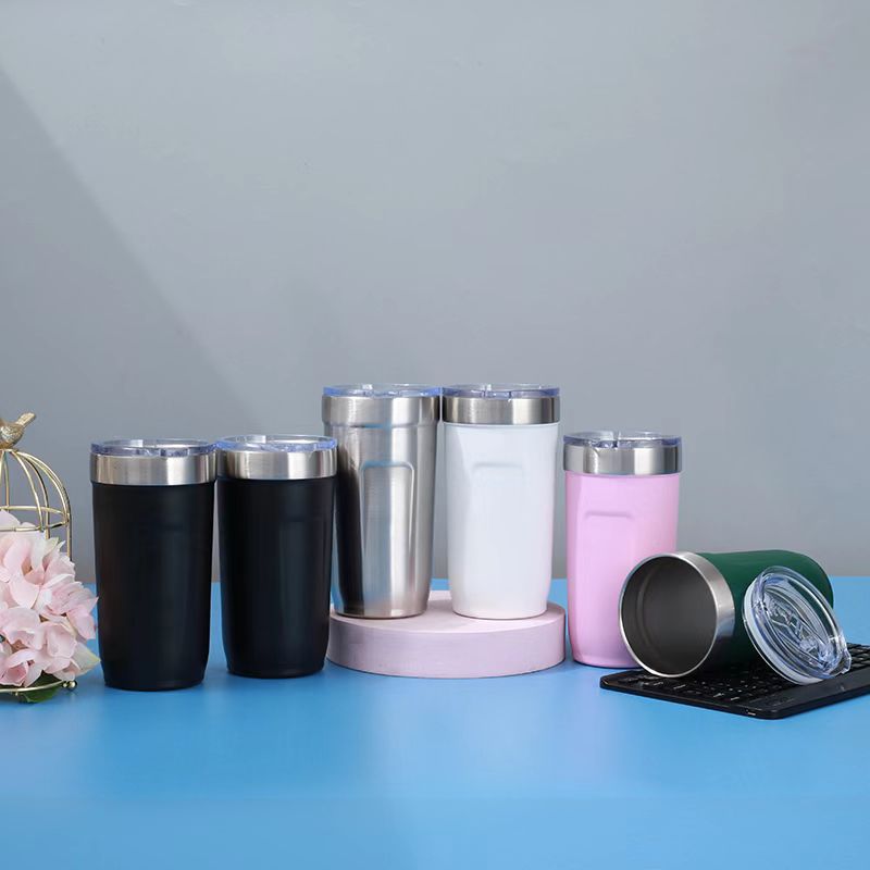 Comercio exterior nuevo acero inoxidable de doble capa taza de plástico aislante de calor portable taza de café taza de automóvil fábrica de taza de automóvil directamente al aire libre