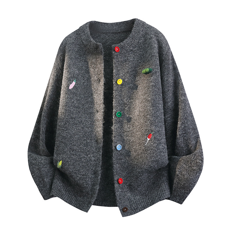 Men's Spring and Autumn Jacket, Popular New Trendy Brand, High-end Casual Loose-fitting Couple's Knitted Cardigan, Men's Sweater Top Men's Spring and Autumn Jacket, Popular New Trendy Brand, High-end Casual Loose-fitting Couple's Knitted Cardigan, Men's Sweater Top