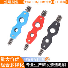 双头管道刷四合一电瓶钢丝刷管道外壁内孔清洁刷去毛刺除锈外圆刷