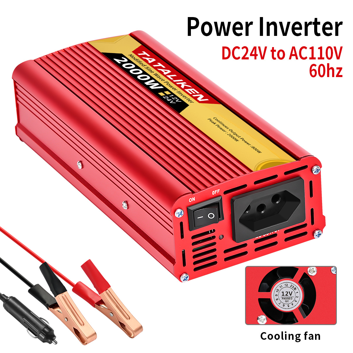 24V 800W/2000W 완전 보호 브라질 소켓