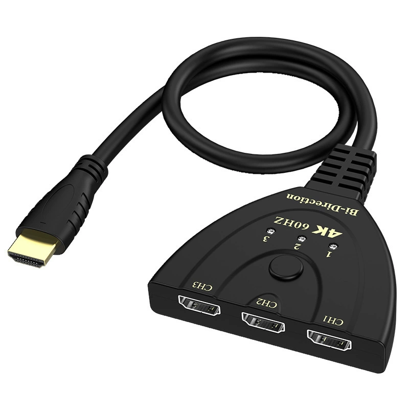 HDMI 3-в-1 переключатель, высококачественное аудио/видео для компьютера и ТВ, 3 входа в 1 выход, двухканальный делитель 4K