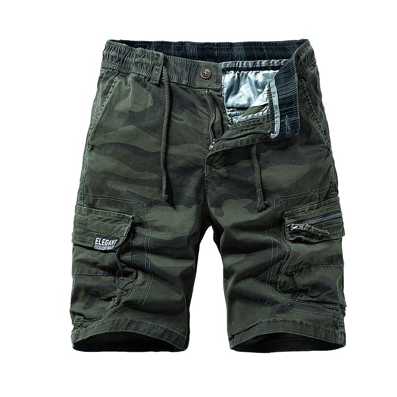 Comercio exterior al por mayor verano ropa de trabajo pantalones casuales pantalones cortos de los hombres de camuflaje sueltos multicolor moda ropa de trabajo pantalones cortos hombres