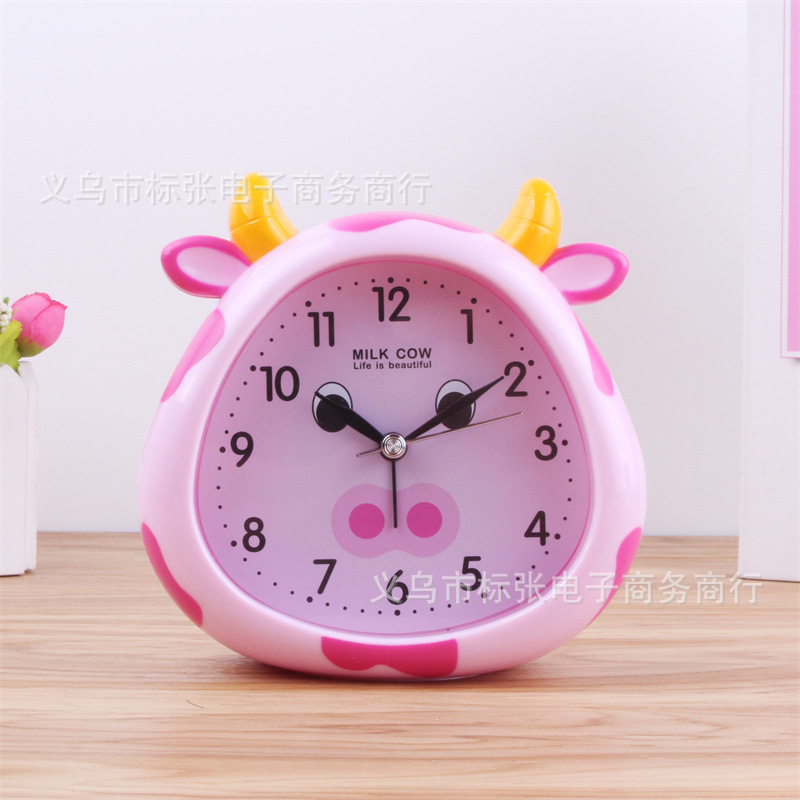 Creativo lindo estudiante reloj de cabecera animal de dibujos animados recordatorio reloj de alarma niños dormitorio reloj de escritorio fábrica al por mayor