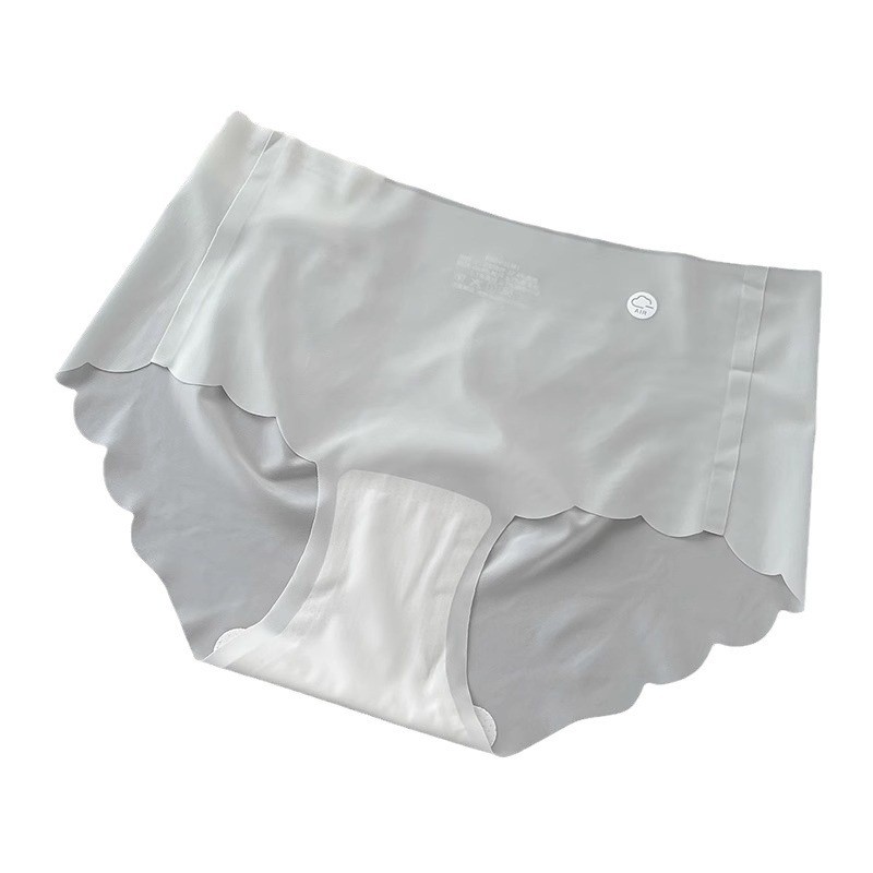 Ropa interior de seda de hielo antibacteriana de seda de morera delgada sin costuras de verano
