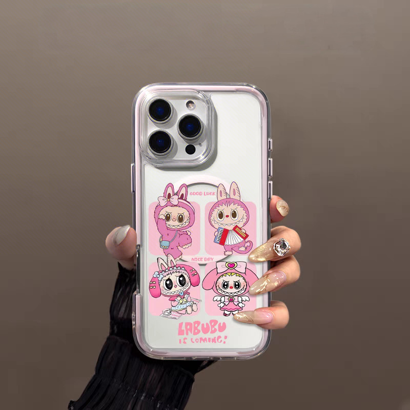 Bow Labubu 携帯電話ケース カラフルな磁気吸引 Apple 16iphone13PROMAX Huawei 携帯電話ケースに適しています|undefined