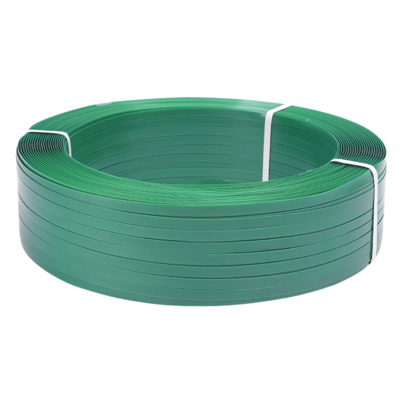 Correa de embalaje de acero plástico para mascotas correa de embalaje de acero plástico verde correa de embalaje de acero plástico para mascotas correa de embalaje de fusión en caliente al por mayor