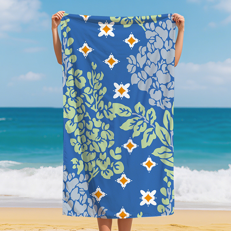 Transfronterizo amazónica microfibra toalla de playa instantánea de secado rápido impresión de agua toalla de baño de playa toalla de baño de playa