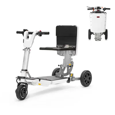 Electric Mobility Scooter That Can Be Used on Airplanes, Foldable Electric Scooter, Ultra-Light Tricycle, New Electric Mobility Scooter for the Elderly (Qatlanan elektrik velosipedlər) - export-version-manual-folding-white