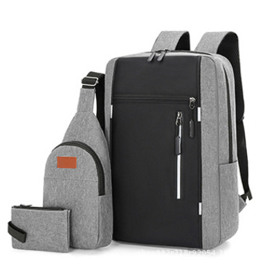 Mochila comercial transfronteriza de ocio de computadora, mochila multicapa ligera impermeable, logotipo personalizado, mochila de estudiantes de viaje