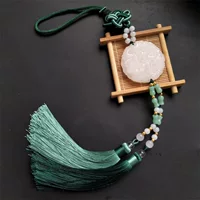 Нефритовый кулон в китайском стиле, пояс в древнем стиле, Hanfu, двухцветный ремень с двойной кисточкой, аксессуар, древний костюм, реквизит, брошь, кулон