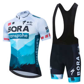 新款BORA夏季自行车骑行服短袖上衣男士跨境现货山地自行车骑行服