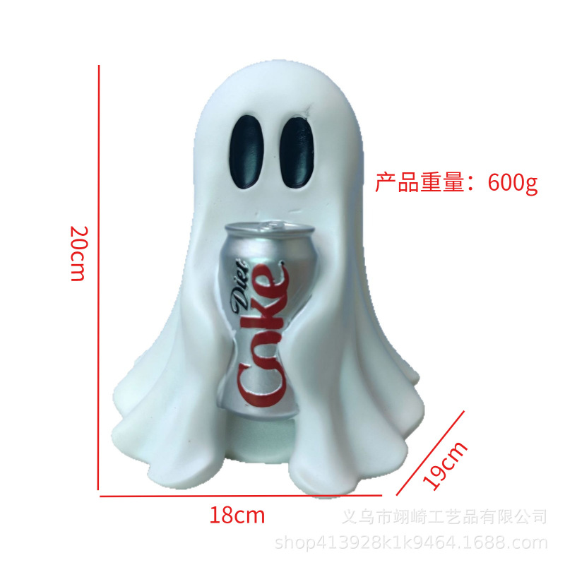 跨境新品鬼节幽灵节气氛用品可爱的幽灵鬼酒架树脂摆件万圣节装饰|undefined