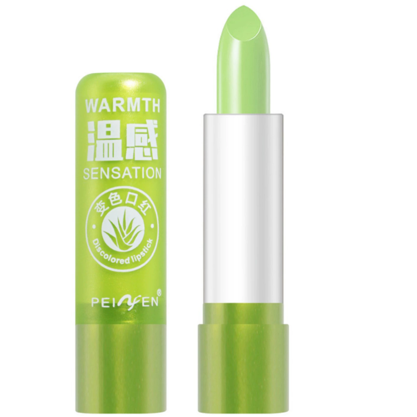Lipstick Aloe Vera Gel, moisturizing waterproof, long-lasting, green tint