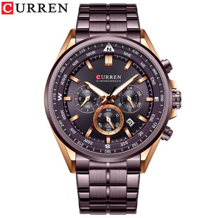 Curren/�����8399��ʿ�ֱ� �՚v�̄��б� ���ʯӢ�� watches