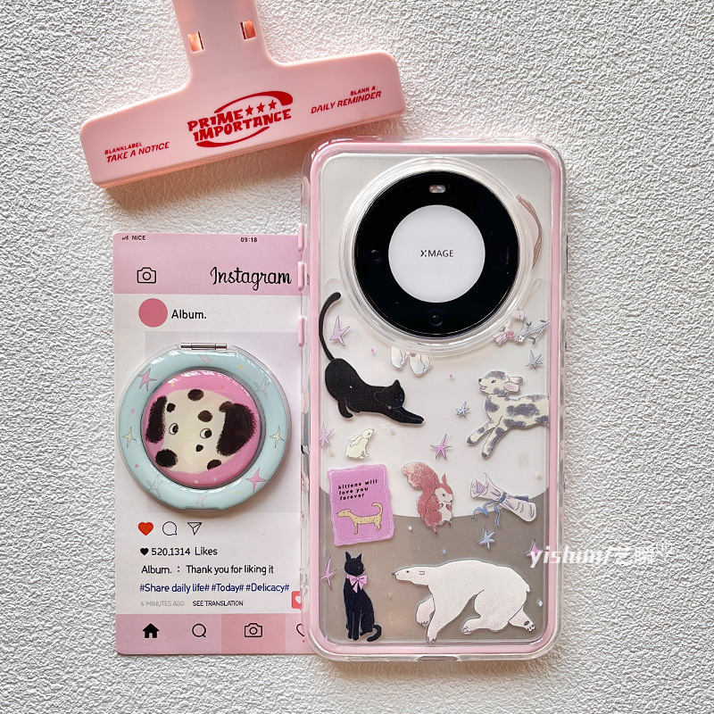Suitable for Huawei Mate70 Mobile Phone Case 360 Degree Rotating Bracket mate60pro Cute Small Animal Collection Dalmatian pura70pro Transparent Soft Pura70 Drop-resistant Protective Case for Women Suitable for Huawei Mate70 Mobile Phone Case 360 Degree Rotating Bracket mate60pro Cute Small Animal Collection Dalmatian pura70pro Transparent Soft Pura70 Drop-resistant Protective Case for Women