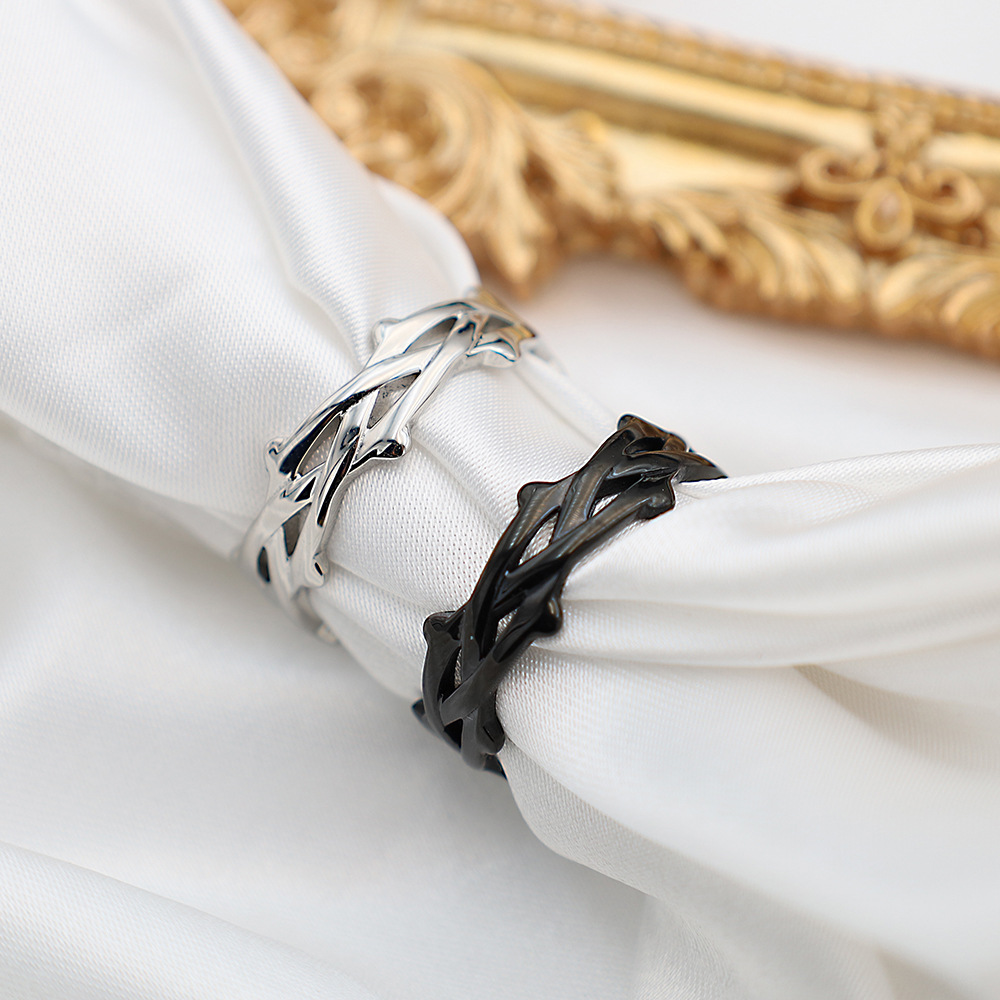 Bramble Vine Woven Gold Plated Stainless Steel Ring