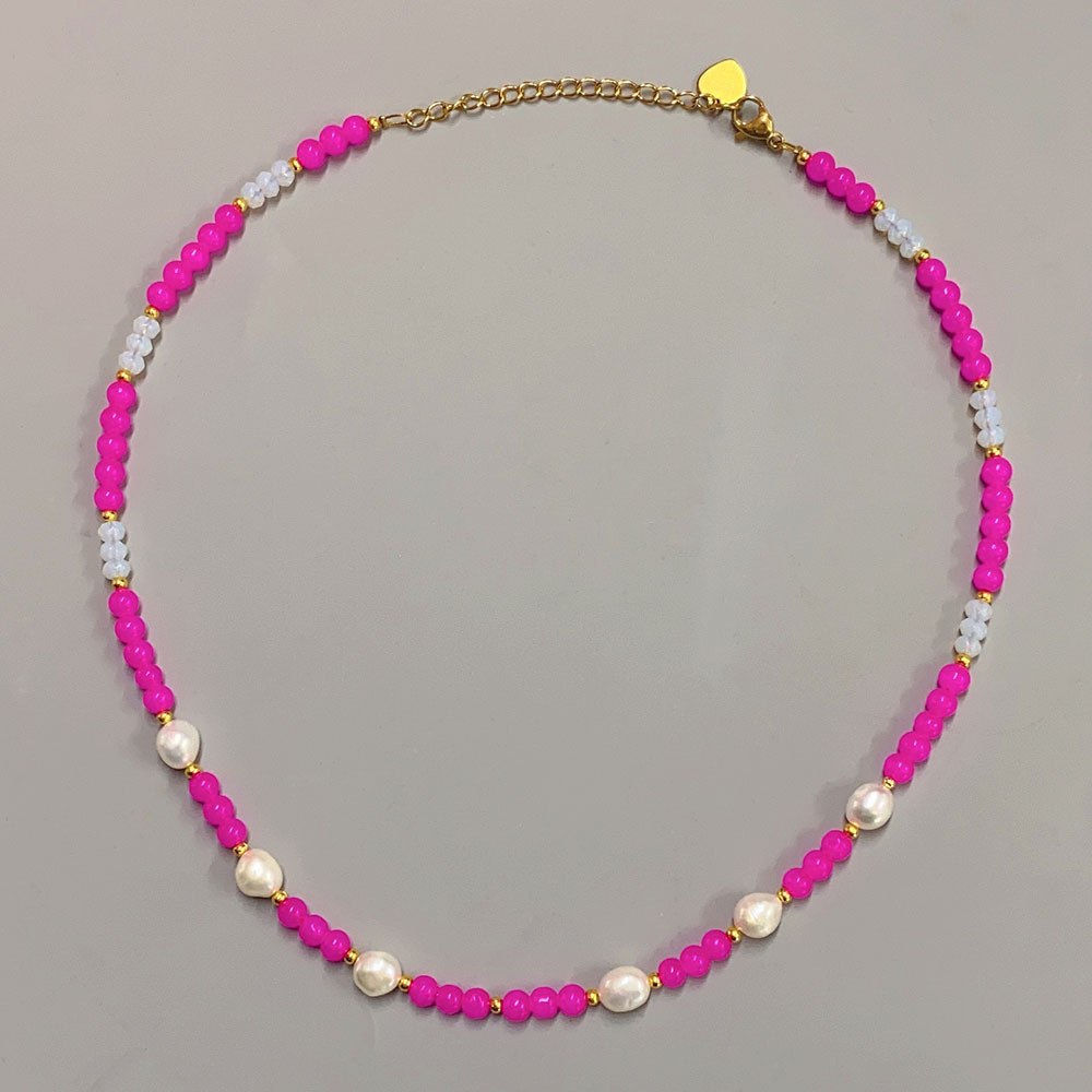 Beaded Design Wholesale Jewelry Simple Style Round Titanium Steel Beaded Choker