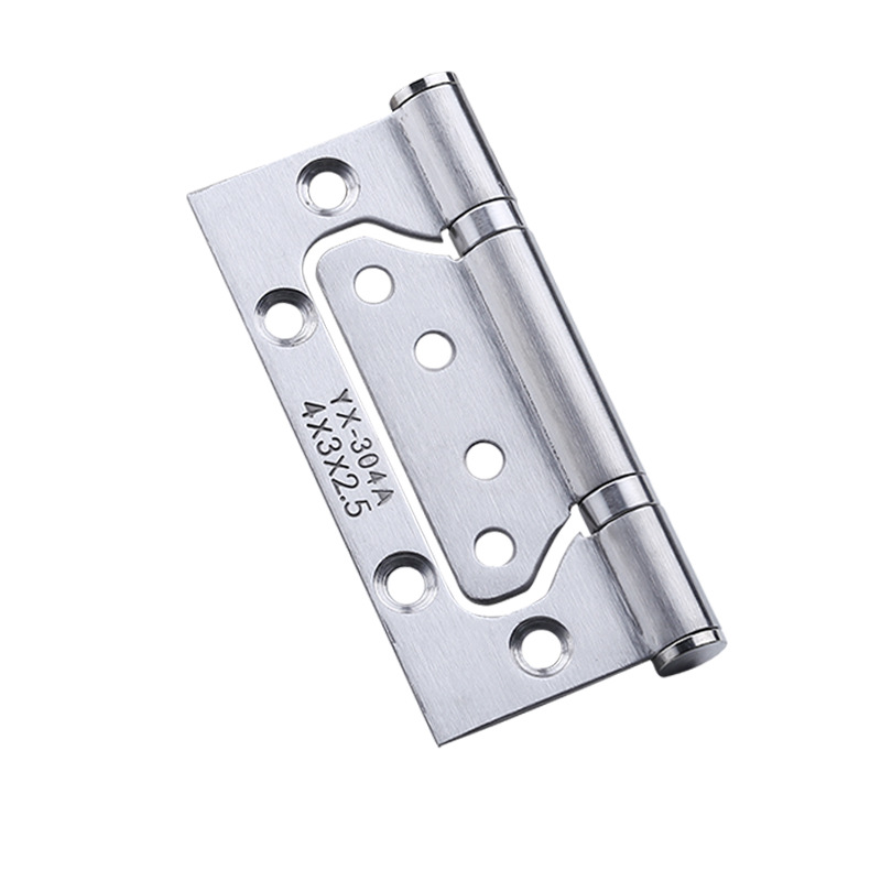 Bisagra de acero inoxidable sin ranuras de 4 pulgadas bisagra puerta y ventana de hardware armario puerta del Gabinete de silencio teniendo hojas sueltas