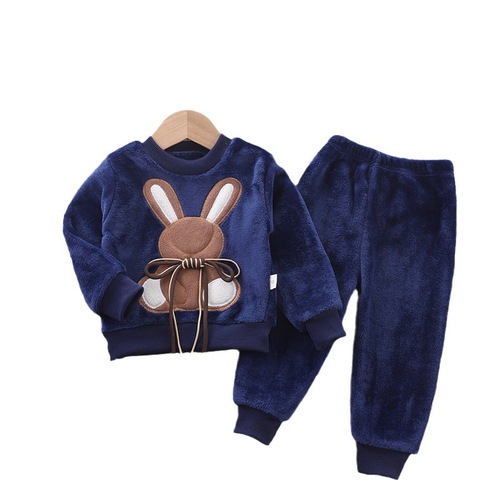  Autumn Children's Clothing Kids Clothes Baby Pajamas Bunny Girl Children's Autumn Outfits Boy Children's Set Autumn Homecoming Clothes