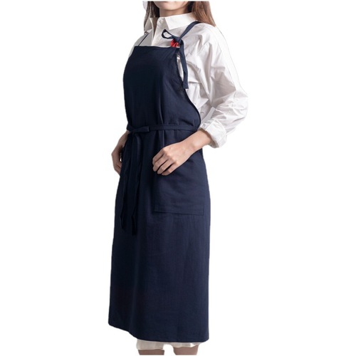 Cross-border large size apron women's summer new cotton and linen internet celebrity same style flower shop restaurant small fresh work clothes dropshipping