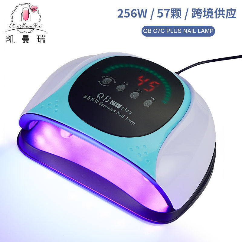 Nueva Lámpara de Uñas de 256W, Máquina de Uñas de Alta Potencia, Lámpara de Fototerapia, Secado Rápido de Esmalte de Uñas en Gel, Sensor Inteligente, Máquina de Fototerapia Transfronteriza