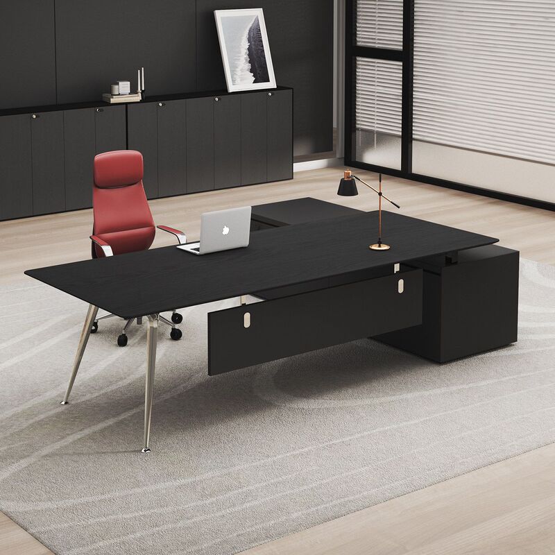 Minimalist Executive Desk, Ceo Desk, Single-Person Stainless Steel Office Furniture, Large Executive Desk, Manager's Desk