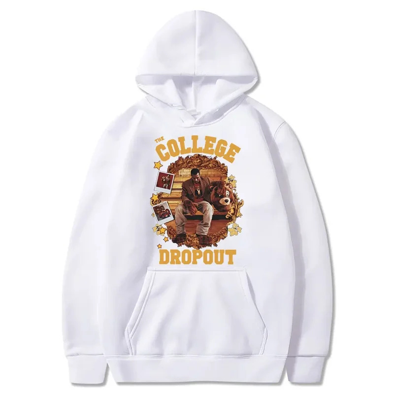 [Cross-Border European Code] College Dropout Hoodie Kanye West Music Album