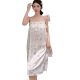 Girl Style Pajamas Summer Ice Silk Bear Nightdress Japanese Style Sweet Pajamas Home Clothes Cute Cartoon Slip Skirt Powder