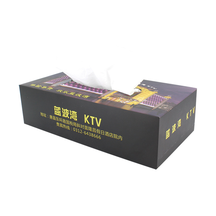 Pañuelo publicitario personalizado caja cuadrada servilleta tejido facial cartucho de tejido en caja tejido imprimible logotipo del coche