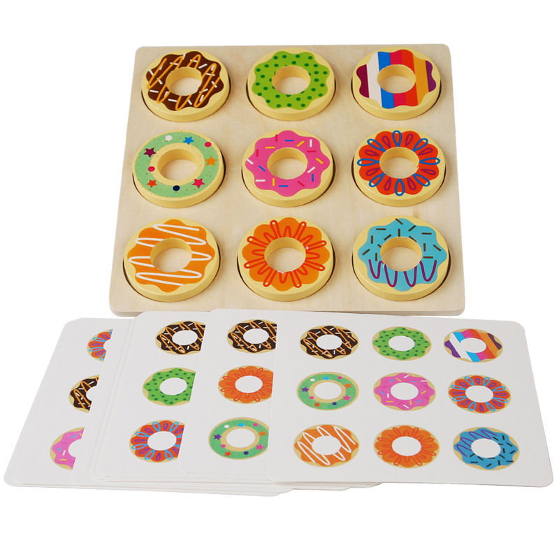Donuts para niños juguetes de emparejamiento de colores Montserrat Educación temprana Jardín de infantes Clase pequeña juego de área Montserrat