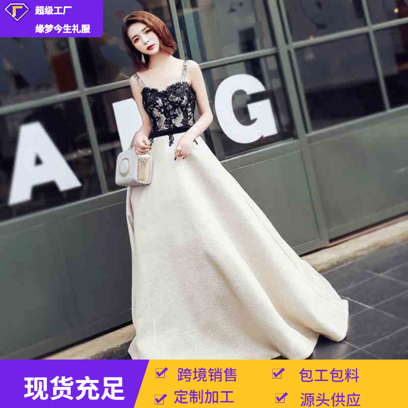 Long lace elegant evening dress