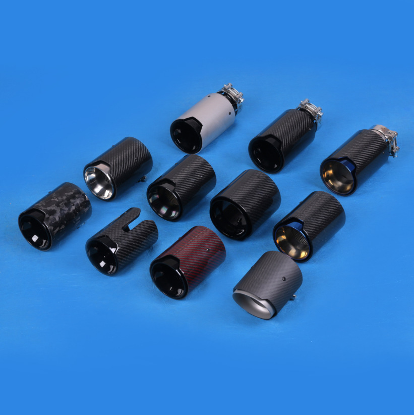 Manufacturer Wholesale Carbon Fiber Exhaust Muffler for Bmw M, Satin Finish, Sandblasted, Single or Dual Outlet Car Exhaust Pipe