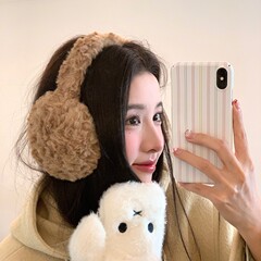 可折叠毛绒耳罩批发冬天外出加厚防寒保暖耳捂子骑行可折叠耳套