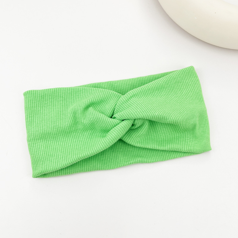Directo de fábrica al por mayor de Europa y América caliente-Venta de diadema de color sólido hilo elástico banda de pelo cruzado de los hombres y las mujeres de yoga deportes banda de pelo