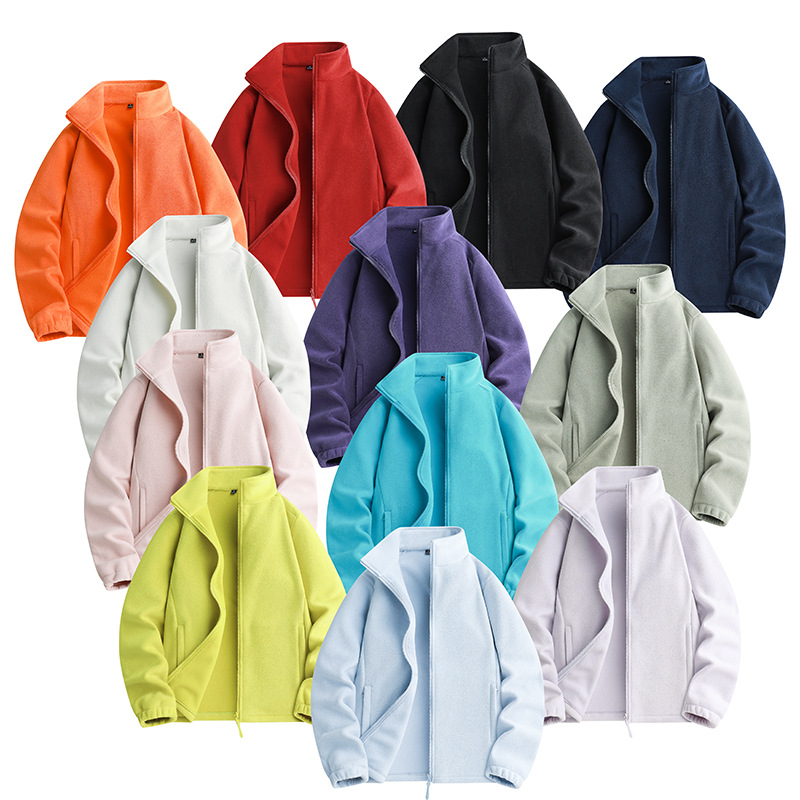 2026 Autumn New Couple's Outdoor Casual Warm Jacket, Non-Pilling, Fashionable Jacket for Men and Women, Solid Color Fleece Coat