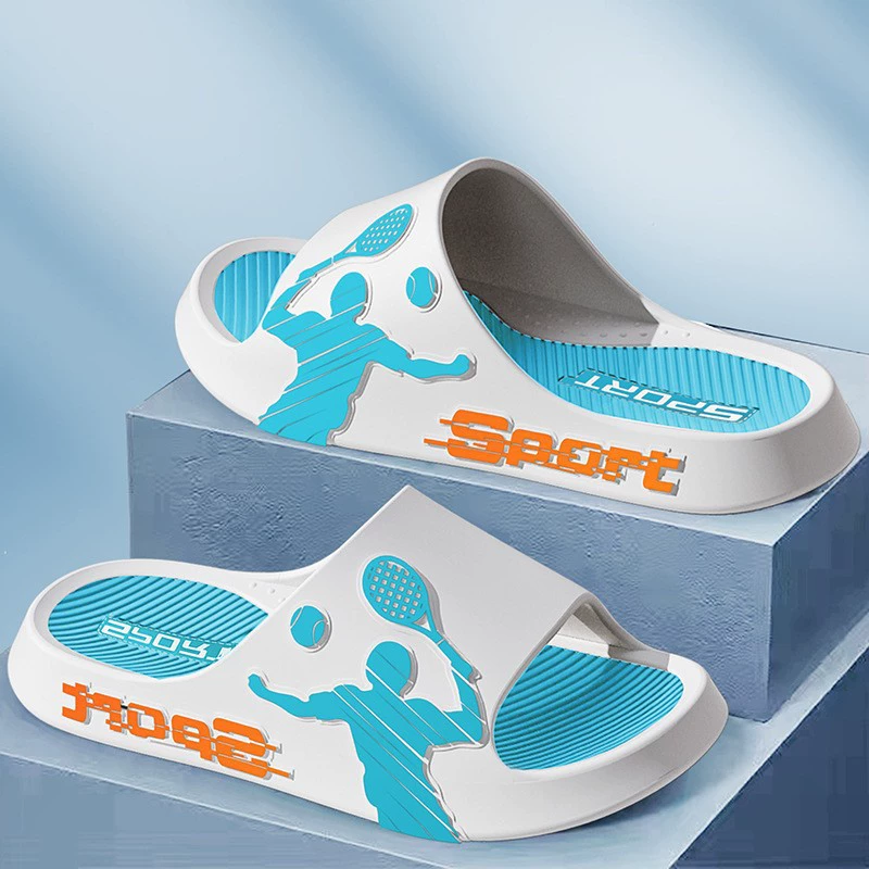 Мужские летние шлепанцы 2024 для улицы, пляжные и домашние сандалии-слипоны для подростков, дышащие и удобные теннисные сандалии.